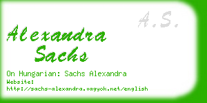 alexandra sachs business card